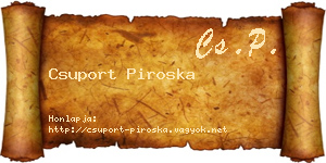 Csuport Piroska névjegykártya